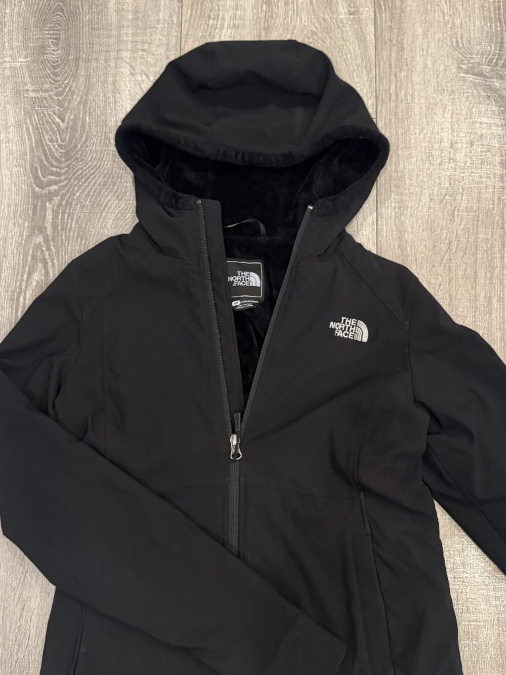 North Face Plush Fur Lined Hooded Zip Up | Size Small